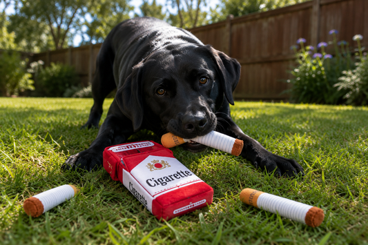 Bad Habit
Dog Toy Set - Plush Cigarette
Pack & Squeaky
Cigarettes
Because every dog deserves a guilty pleasure! 😉