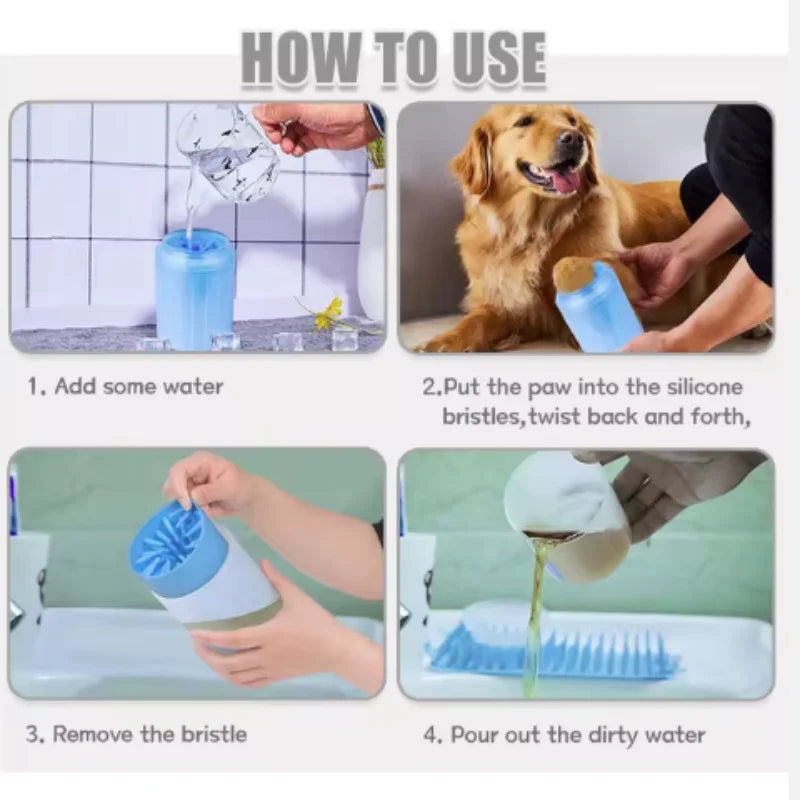Portable Dog Paw Cleaner – Soft Silicone Paw Washer