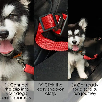 Adjustable Dog Car Seat Belt – Pet Travel Safety Tether