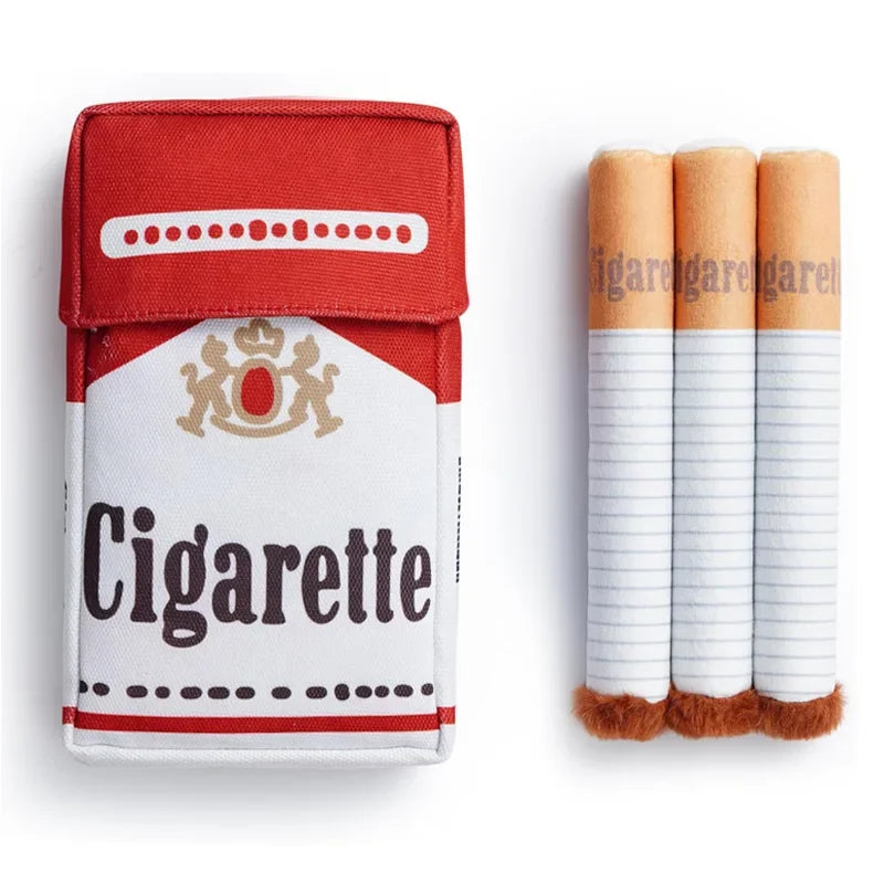 Bad Habit
Dog Toy Set - Plush Cigarette
Pack & Squeaky
Cigarettes
Because every dog deserves a guilty pleasure! 😉