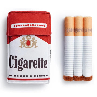 Bad Habit
Dog Toy Set - Plush Cigarette
Pack & Squeaky
Cigarettes
Because every dog deserves a guilty pleasure! 😉