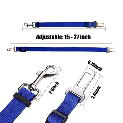 Adjustable Dog Car Seat Belt – Pet Travel Safety Tether